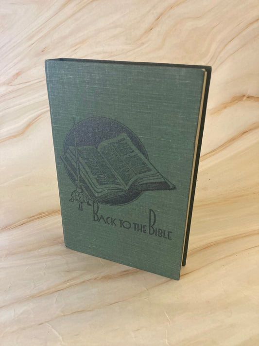 1939 Back to the Bible book by J. Sutcliffe - Christian book - Red x312