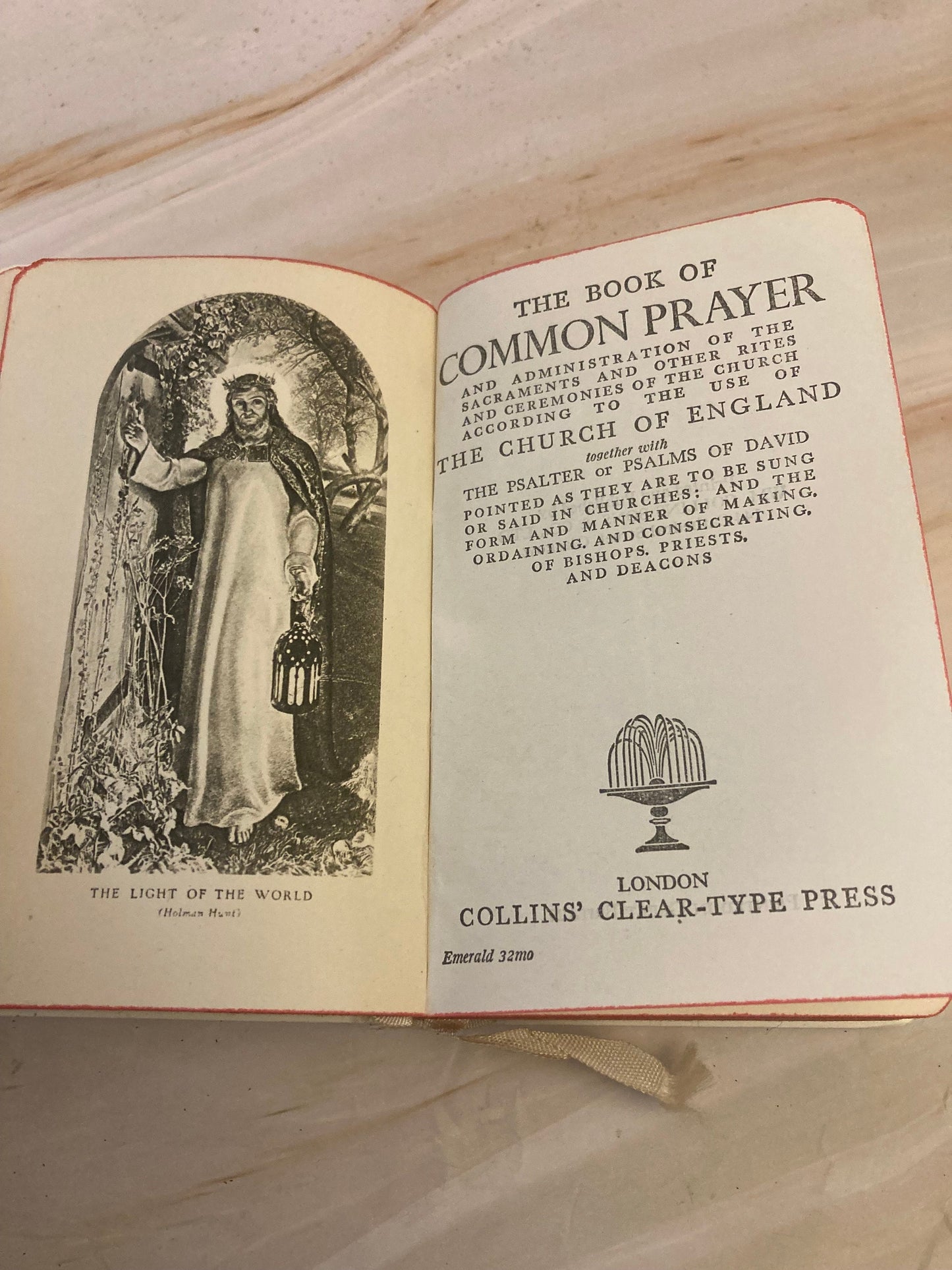 Pocket White Common Prayer book Church Hymns - Ref x308