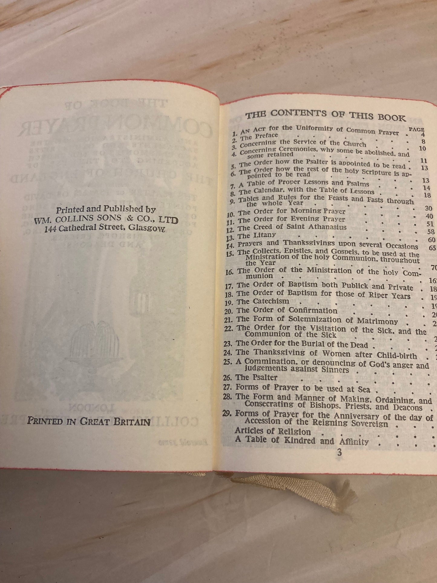 Pocket White Common Prayer book Church Hymns - Ref x308