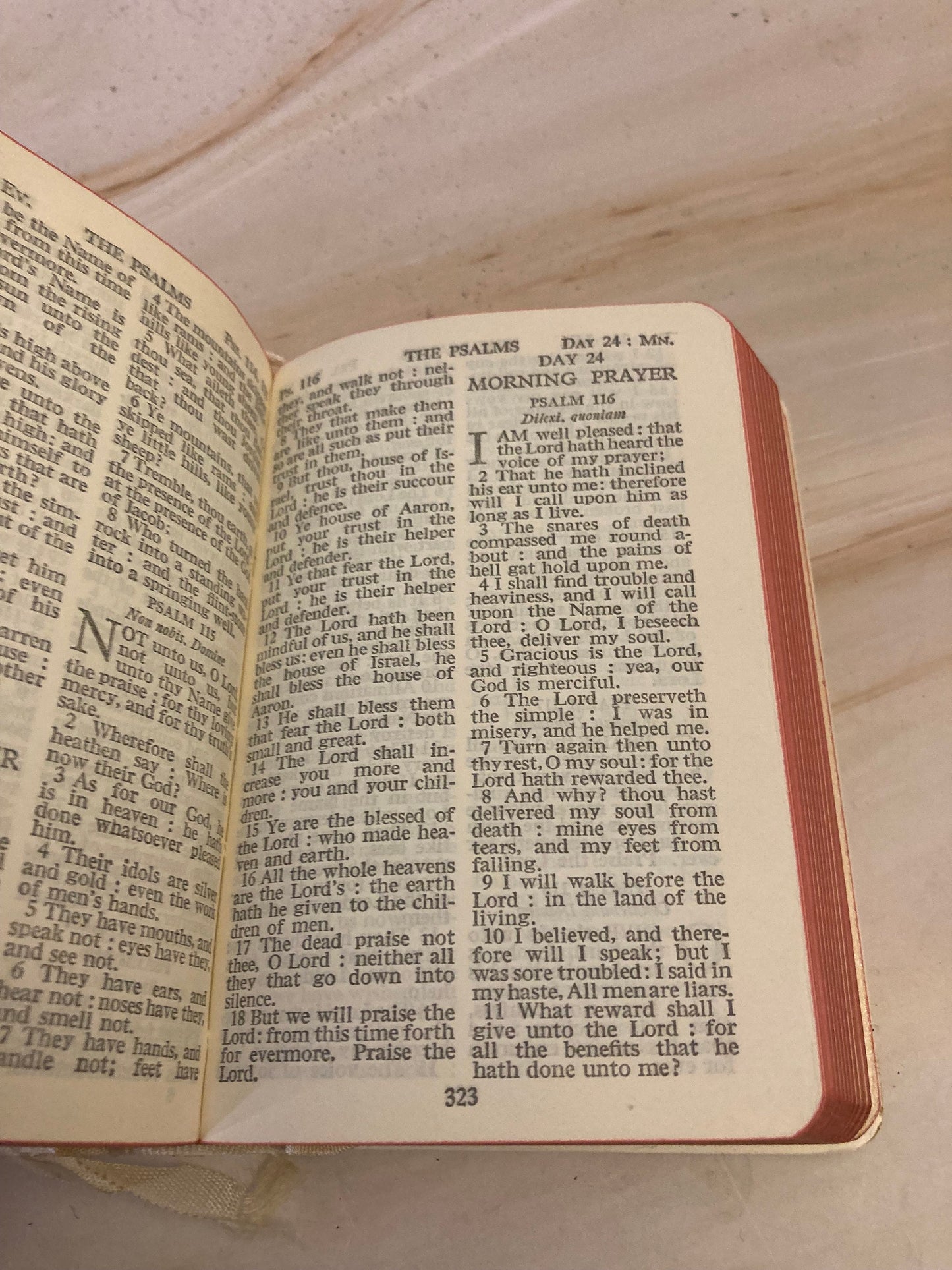 Pocket White Common Prayer book Church Hymns - Ref x308
