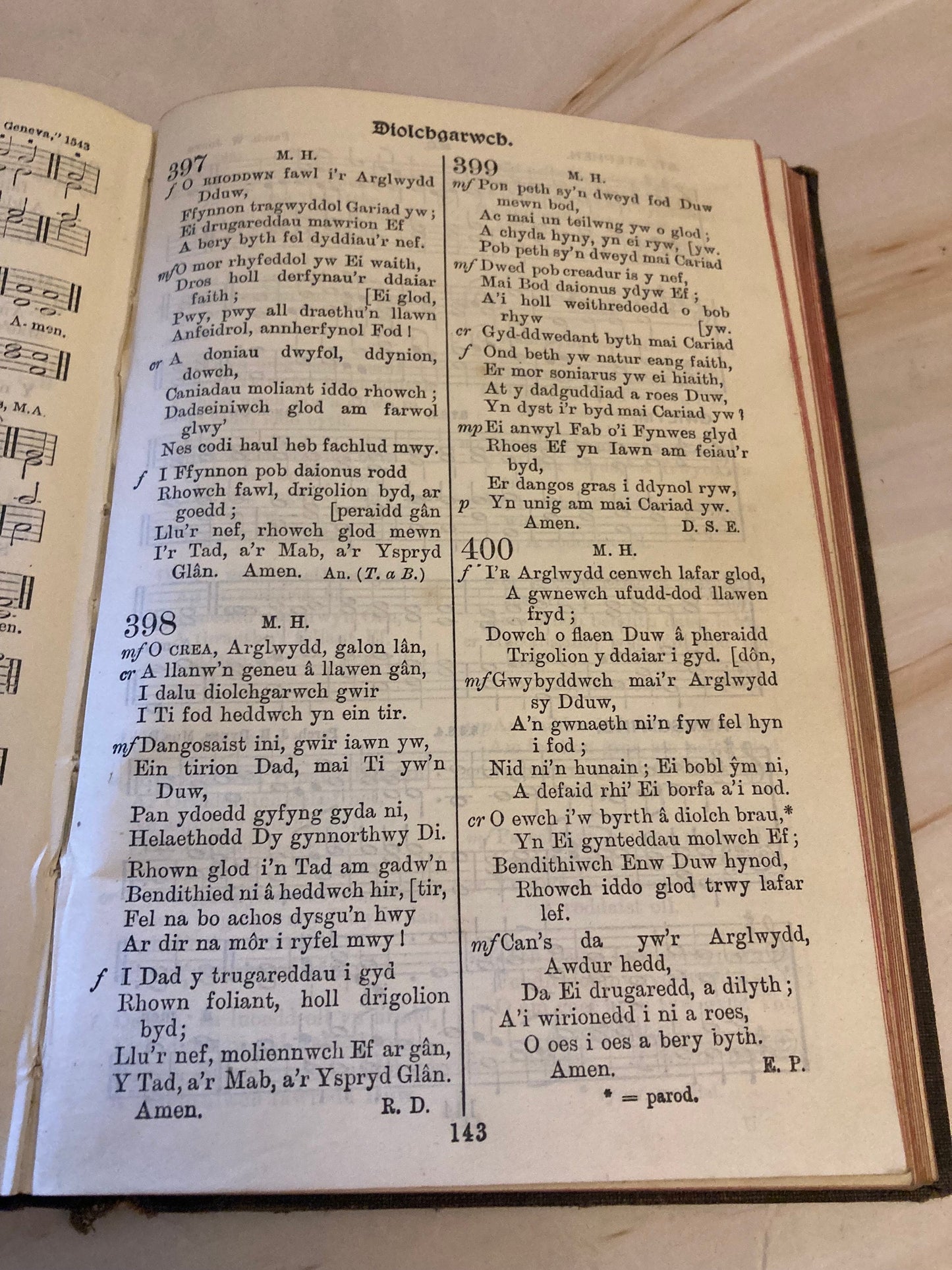 1925 Welch Hymns book - Hymnal of the Church in Wales (Ref x362)