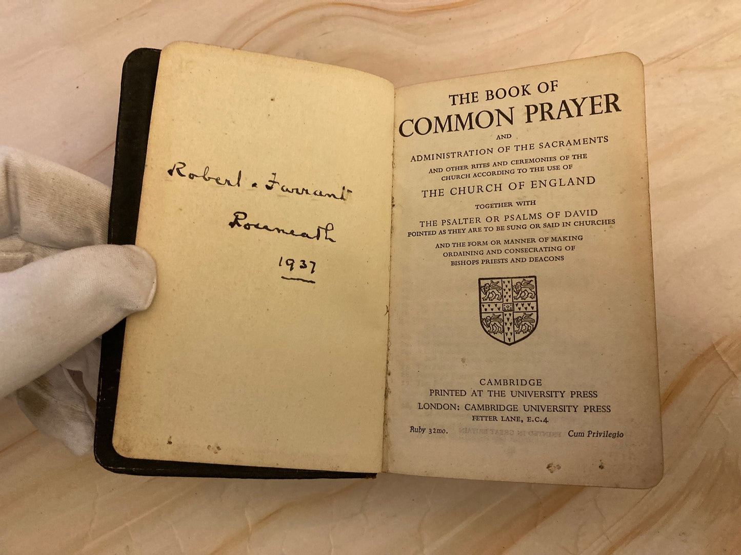 1931 Mini Common Prayer Communion Hymn book - (Ref x357)