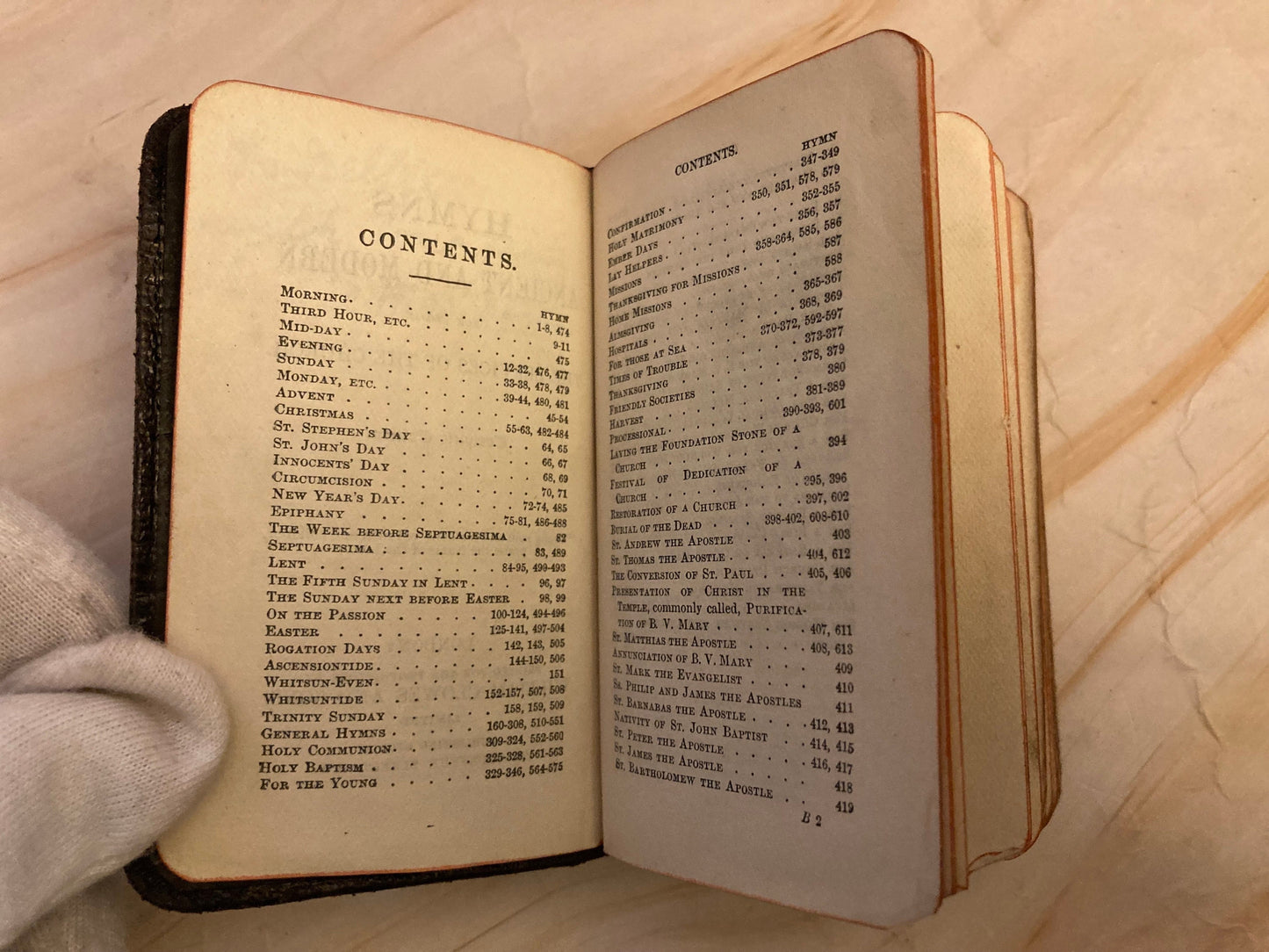 1914 Hymns A&M pocket size book - (Ref x352)