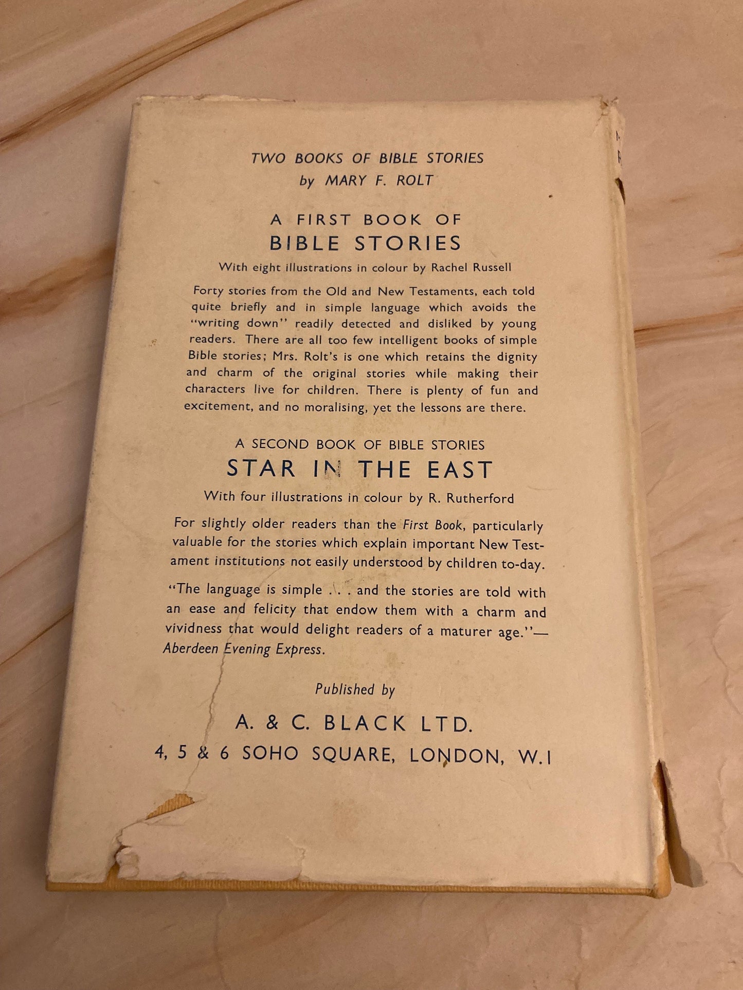 About The Parables book by Mary F. Rolt 1949 Bible Stories Christians book - (Ref x333)