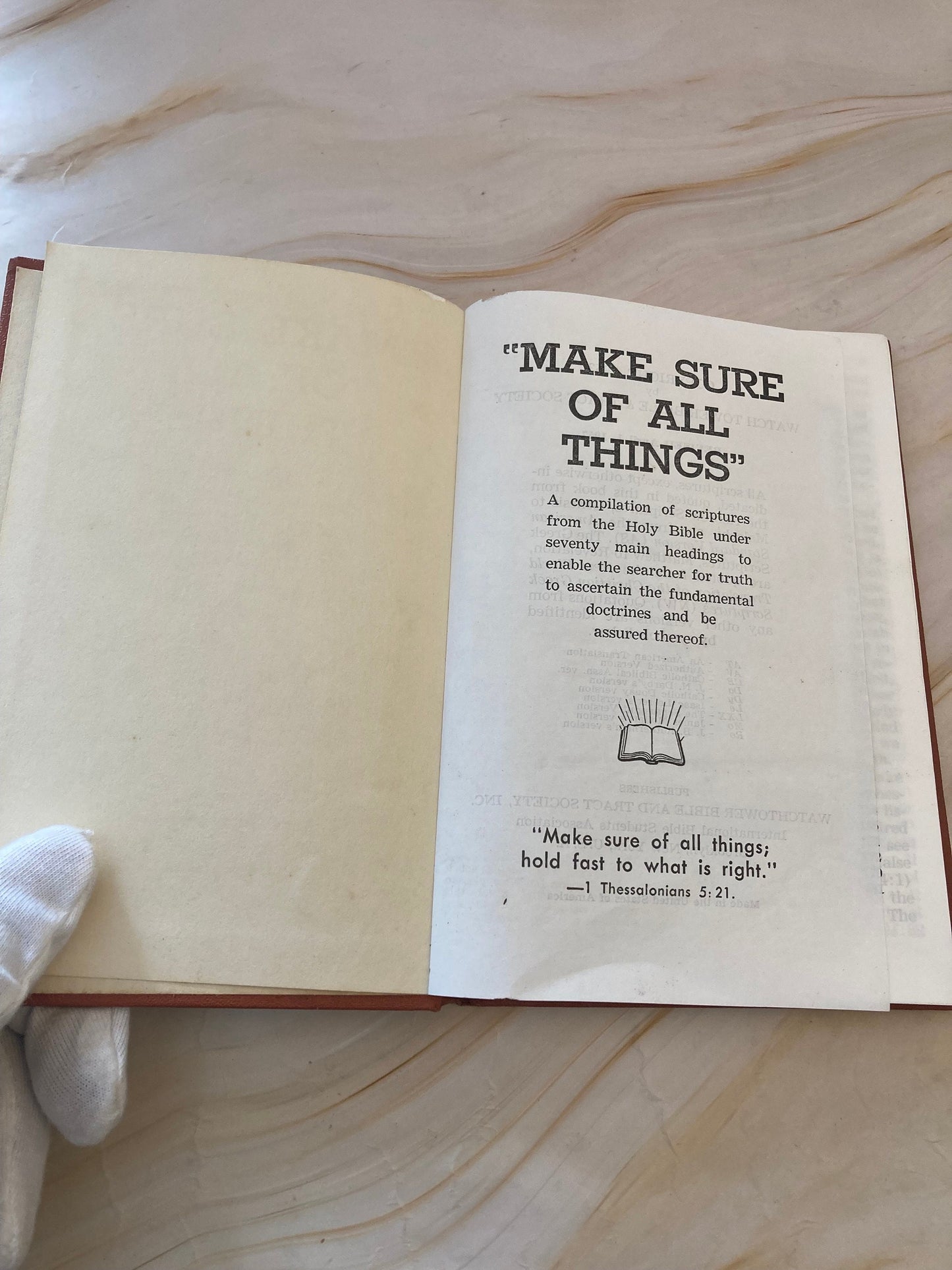 Make Sure Of All Things book 1957 Watch Tower Bible book - (Ref x323)