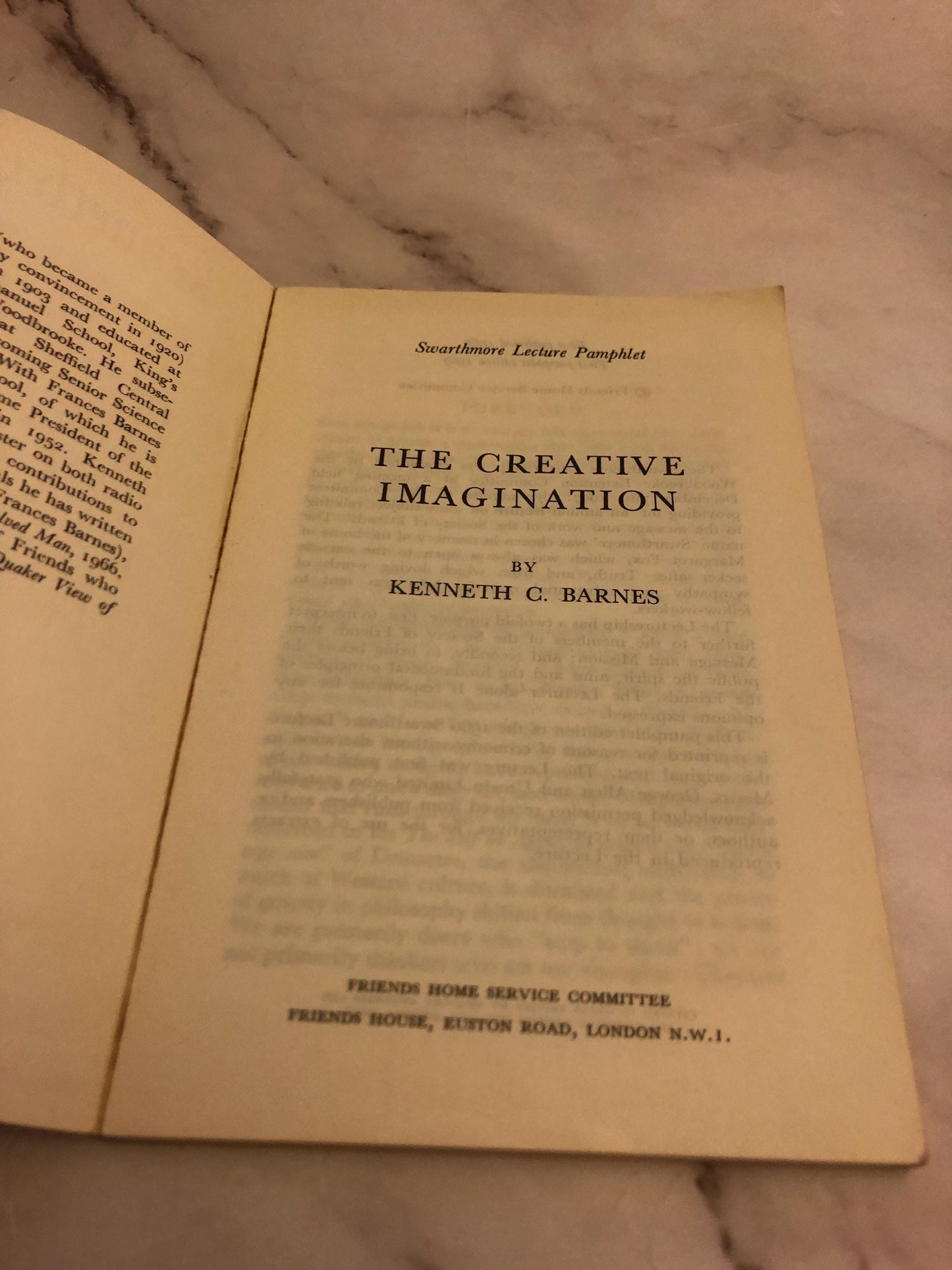 The Creative Imagination book Kenneth C. Barnes Christianity book - (Ref x379)