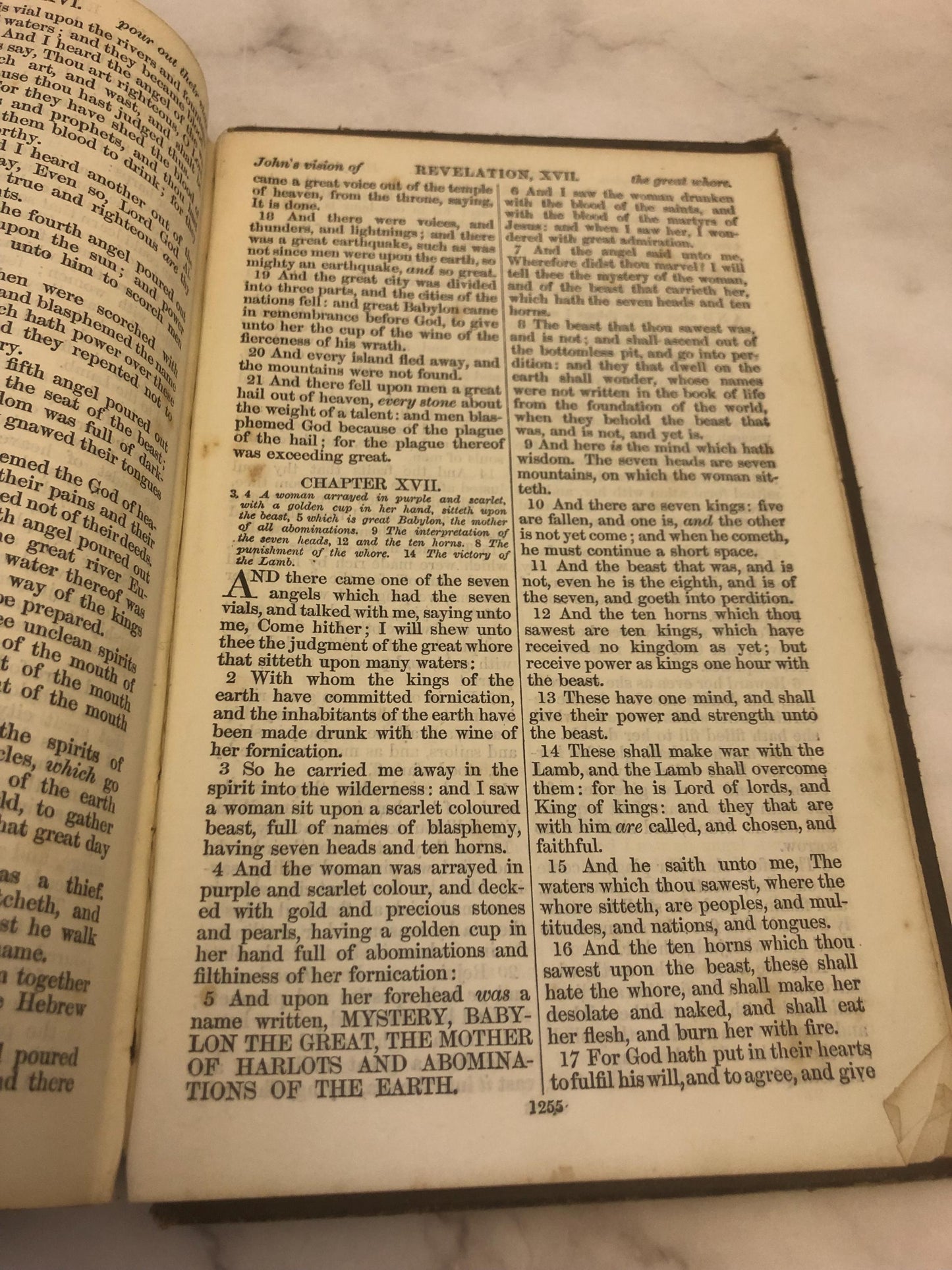 Antique Large Cambridge Holy Bible - (Ref x467)