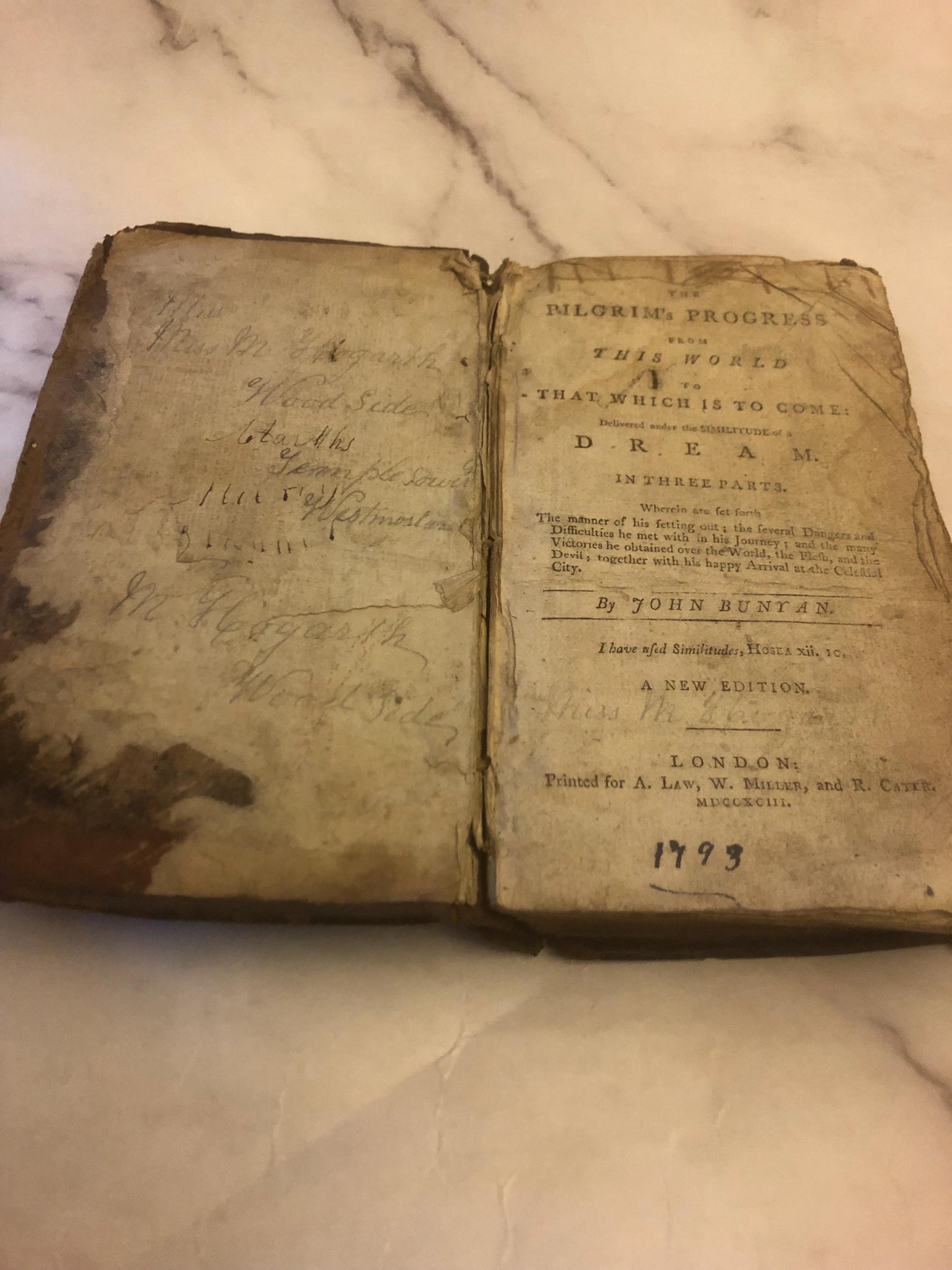 1713 The Pilgrim’s Progress from This World book John Bunyan - (Ref x462)