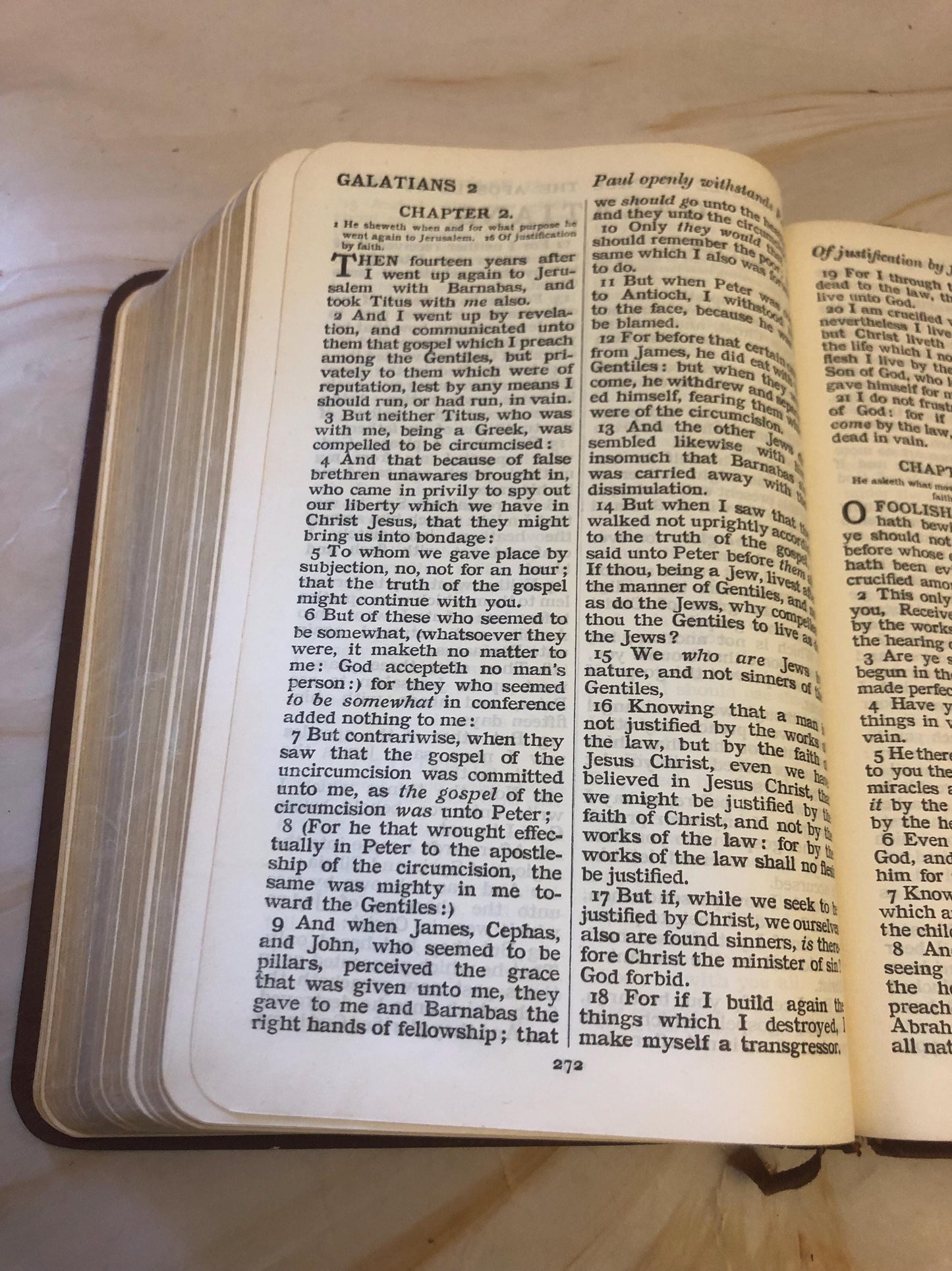 Vintage Brown Bible - (Ref x428)