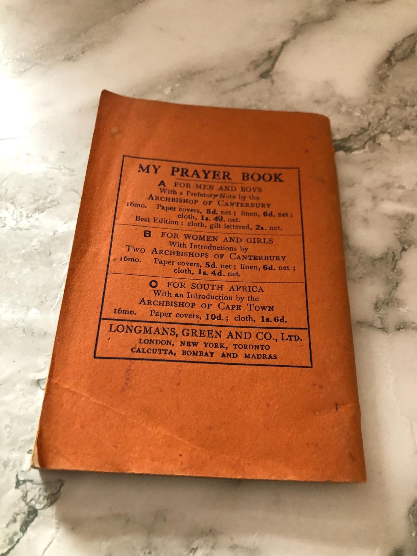 1933 My Prayer Book for Women and Girls - (Ref x387)