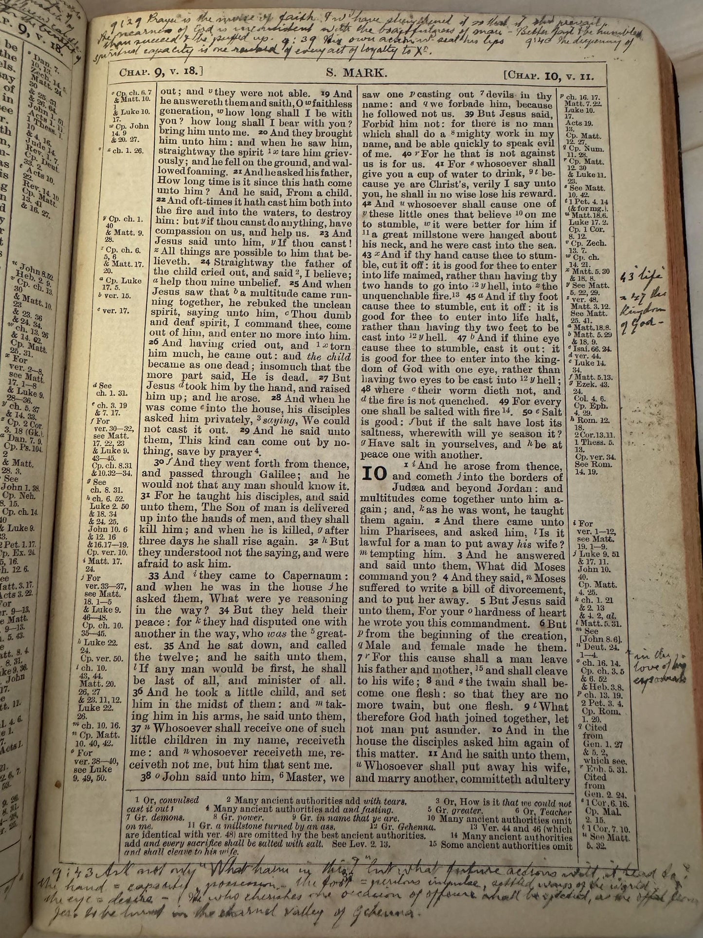 1898 Oxford Holy Bible Antique KJV Bible With Handwritten Marginal Notes - Ref X688