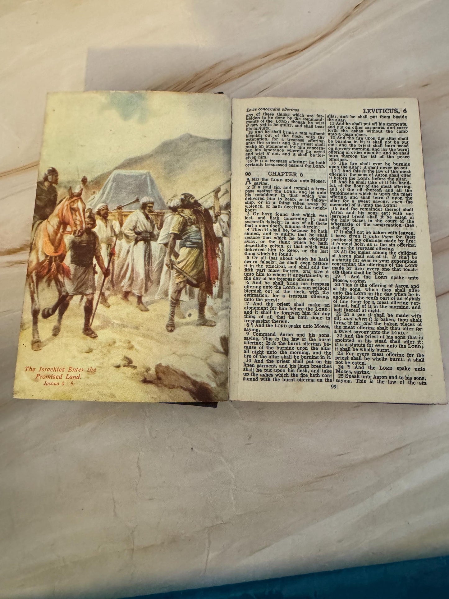 1945 Holy Bible Illustrated King James Version Vintage - Ref X679