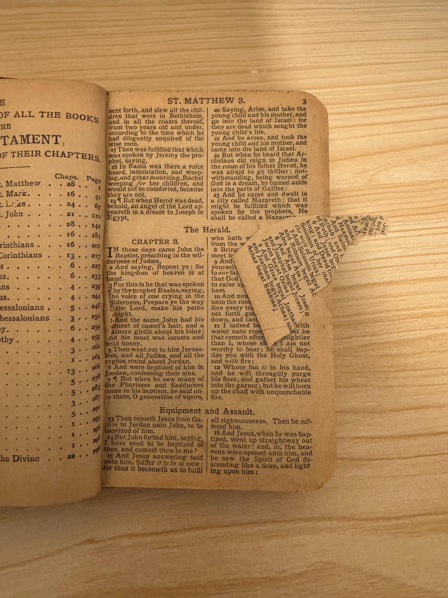1800s Miniature Pocket Bible Daily Portion Edition - Ref x479