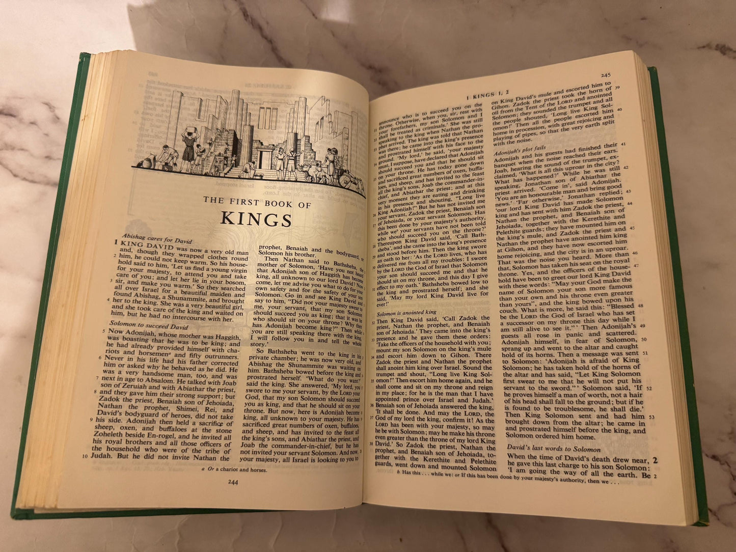 1972 New English Bible Illustration Hardcover - Ref x597