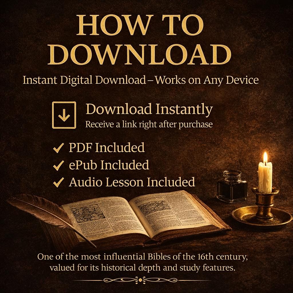 1560 Geneva Bible PDF (With Apocrypha) – Complete Study Bundle | Instant Download