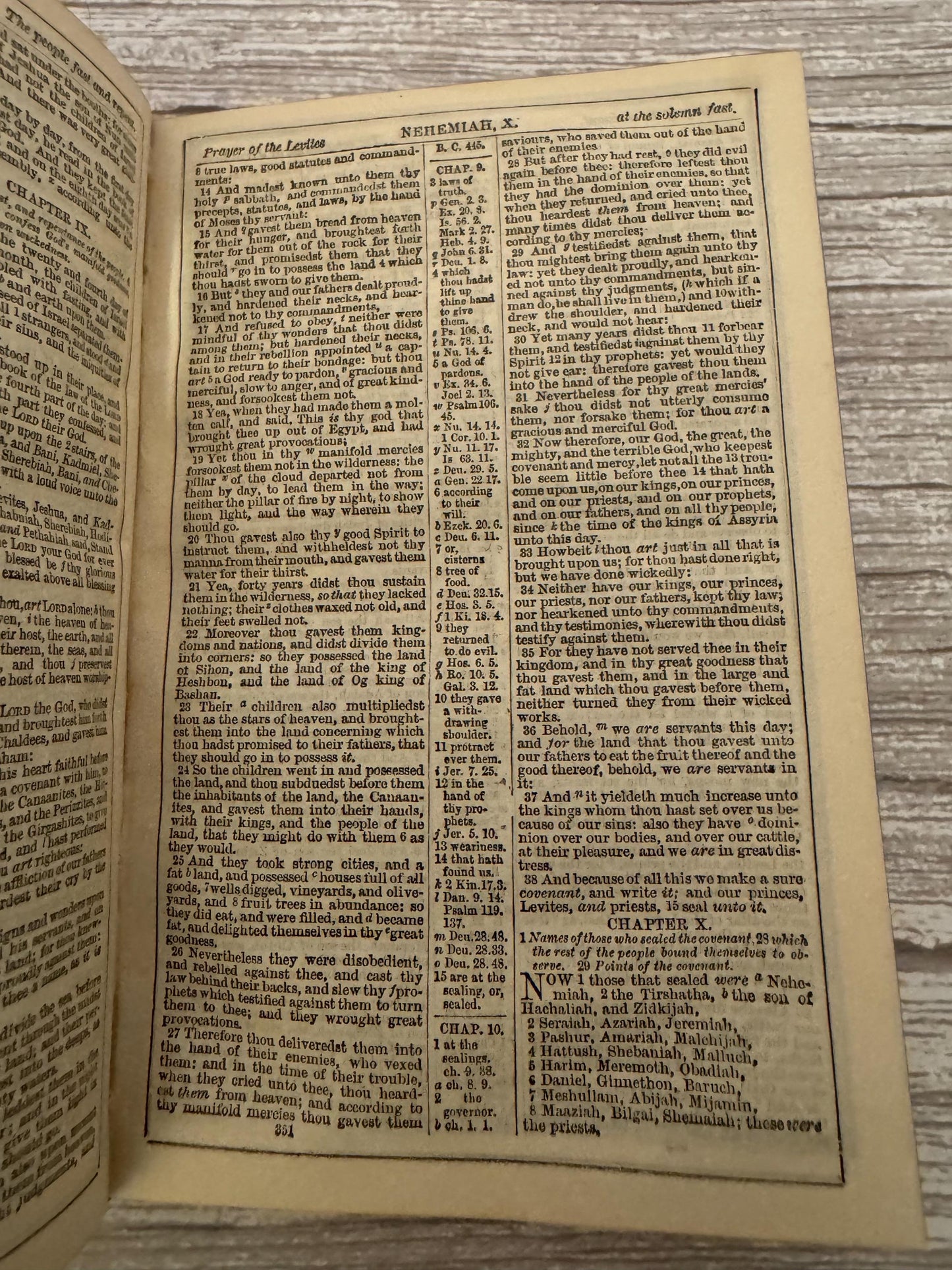 Antique Pearl Reference Bible c.1800s Pocket Bible Maps Leather Bound KJV - Ref x718