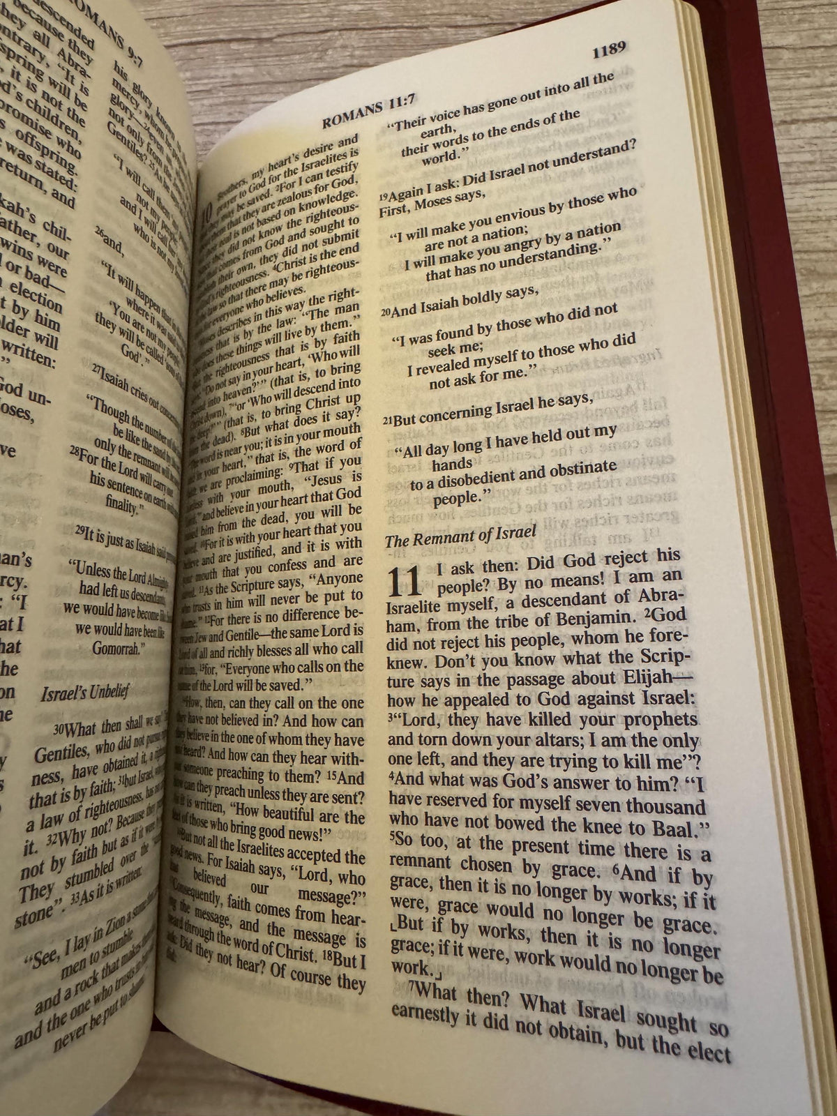 1988 Vintage Burgundy Gideons Holy Bible NIV Old & New Testament with Slipcase - Ref x768