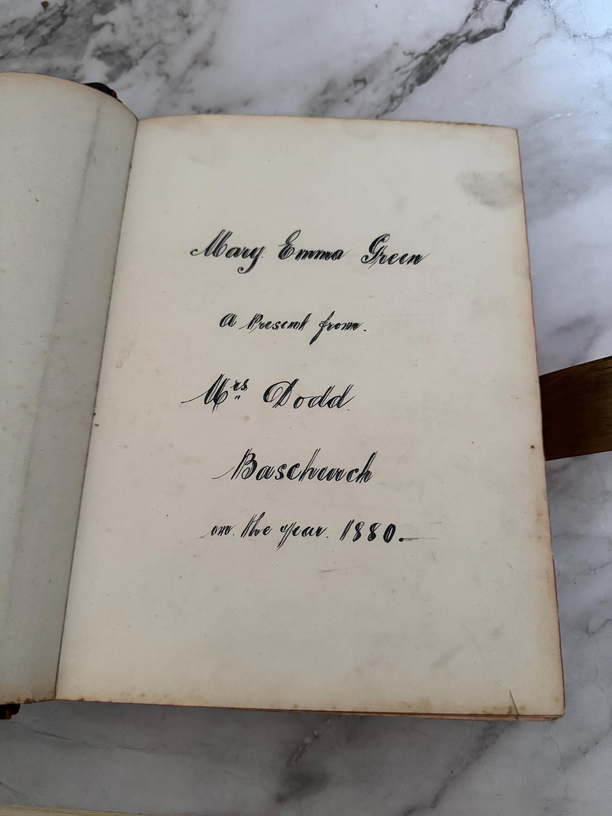 1880 Antique Holy Bible Large Victorian Leather Bound Brass Clasp 900 Illustrations - Ref x749