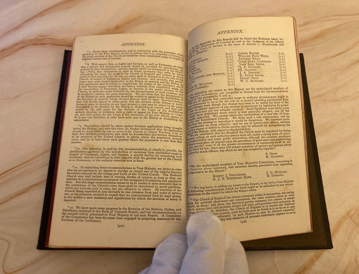 1873 Book of Common Prayer – Antique Psalms Book – Victorian Christian Prayer Book - Ref x334