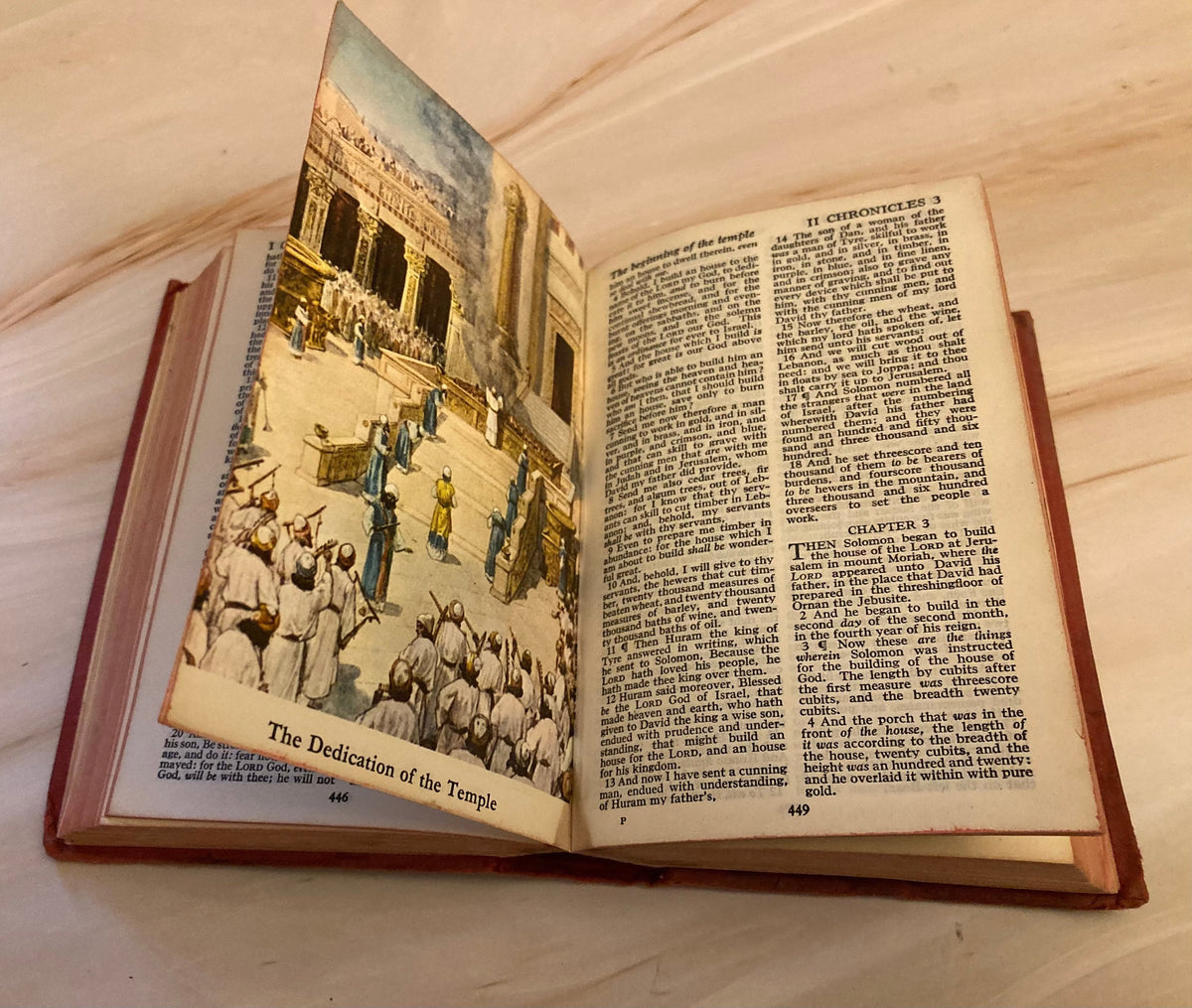 Vintage Illustrated Holy Bible – Hardback – Christian Gift Bible – Classic Edition - (Ref X115)