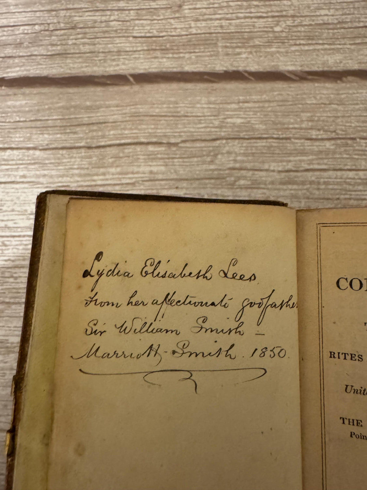 1850 Antique Bible – New Testament & Book of Common Prayer with Brass Clasp - Ref x782