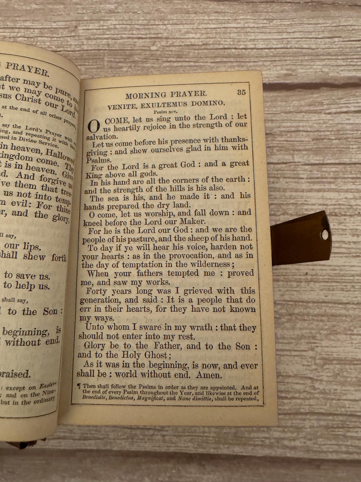 Book of Common Prayer & New Testament Holy Bible – Leather Bound Brass Clasp c.1874–1883 - Ref x773