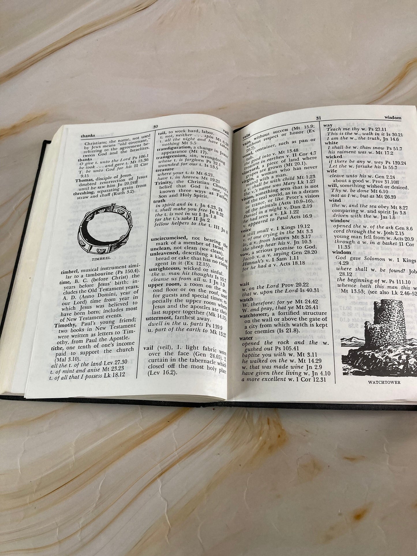 Holy bible dictionary concordance kjv black cover - (x171)