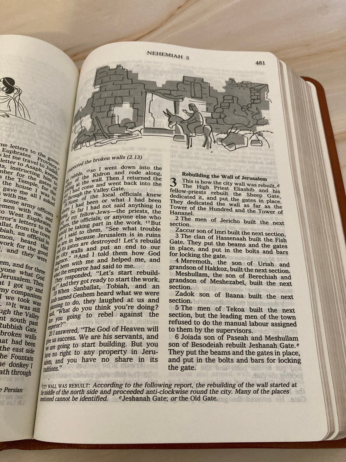 Rare Good News Bible Brown Leather Cover Bible 1976 - (Ref X14)