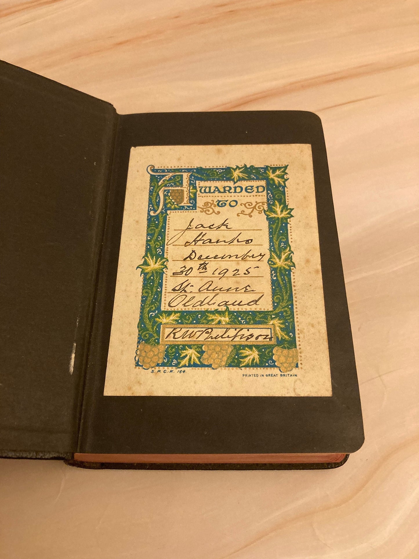 Small holy bible 1925 - leather cover - (ref x64)