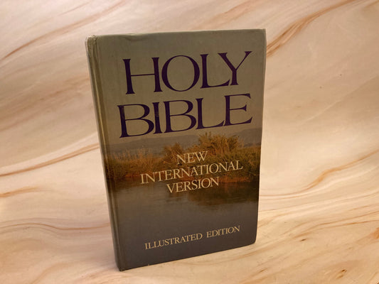 1987 illustrated Holy Bible NIV Hardback - (Ref x218)