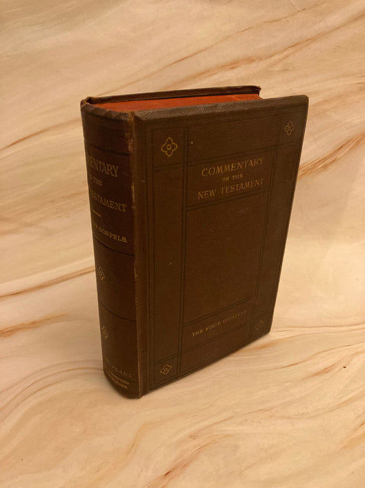 1881 New Testament Commentary Bible with Maps and Plans - The Four Gospels - (Ref x245)