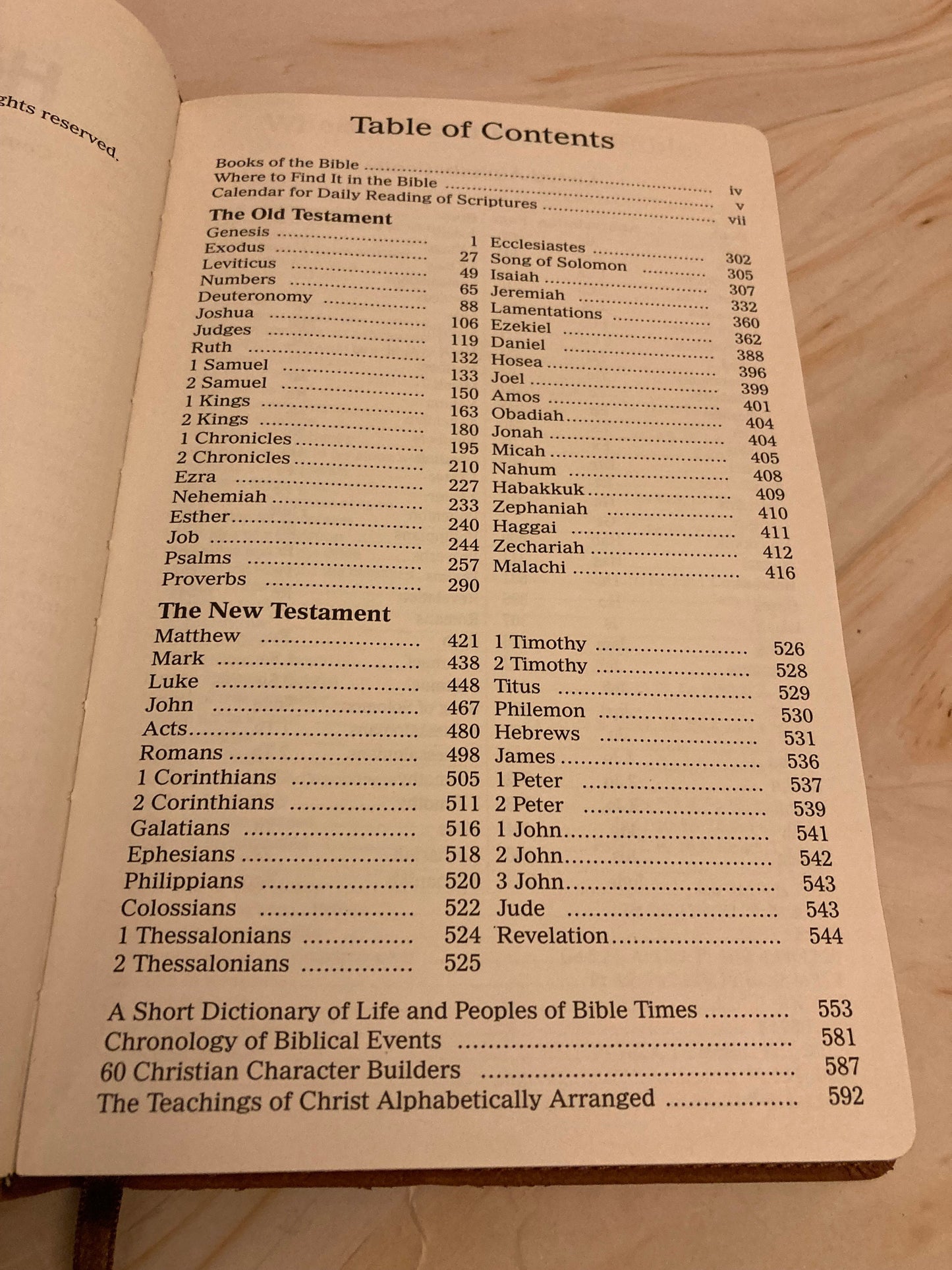 Brown Footprint King James Red Letter Holy Bible 2004 - (Ref x244)