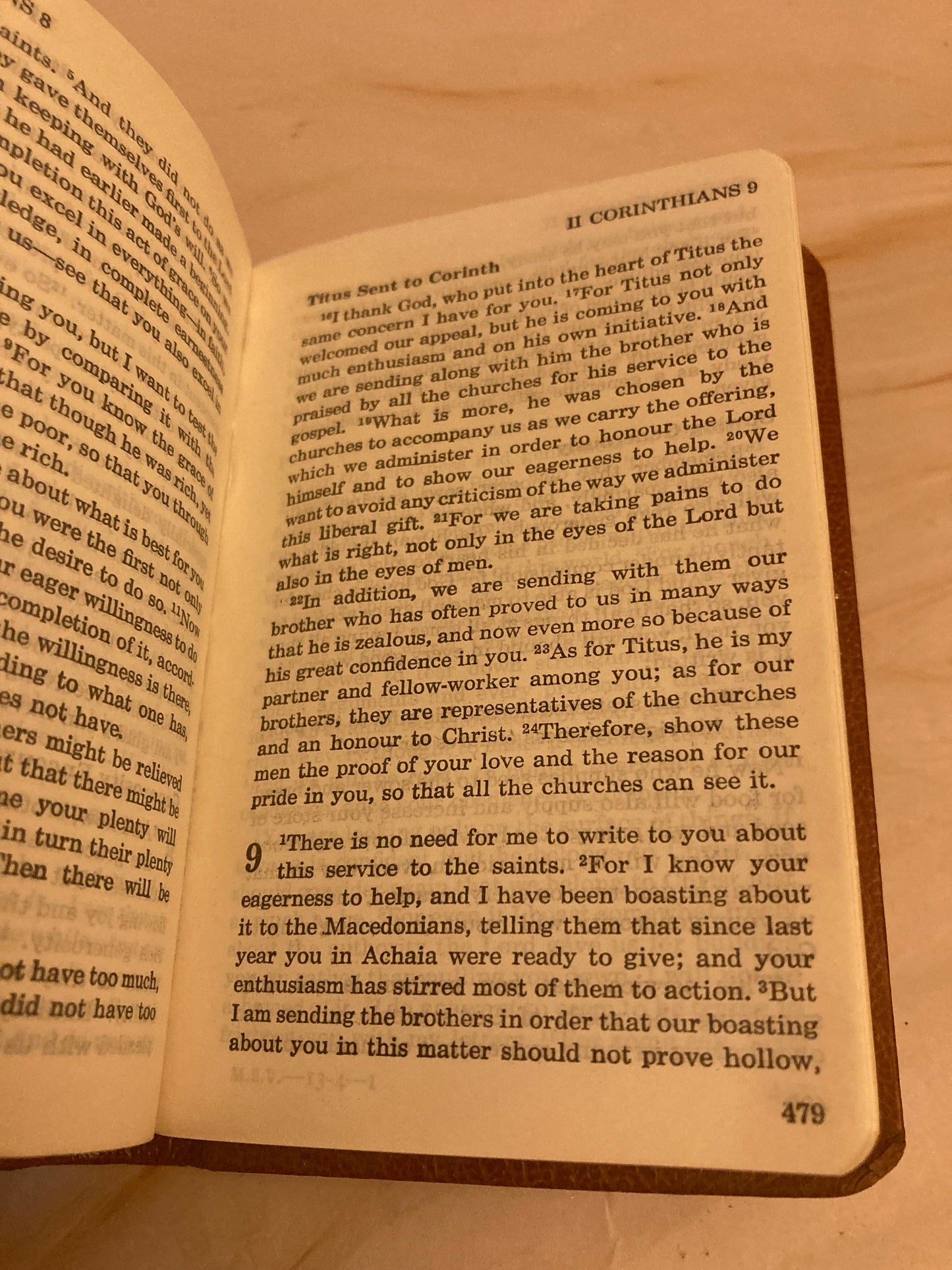 1975 Small brown Gideon Bible New Testament - (Ref x239)