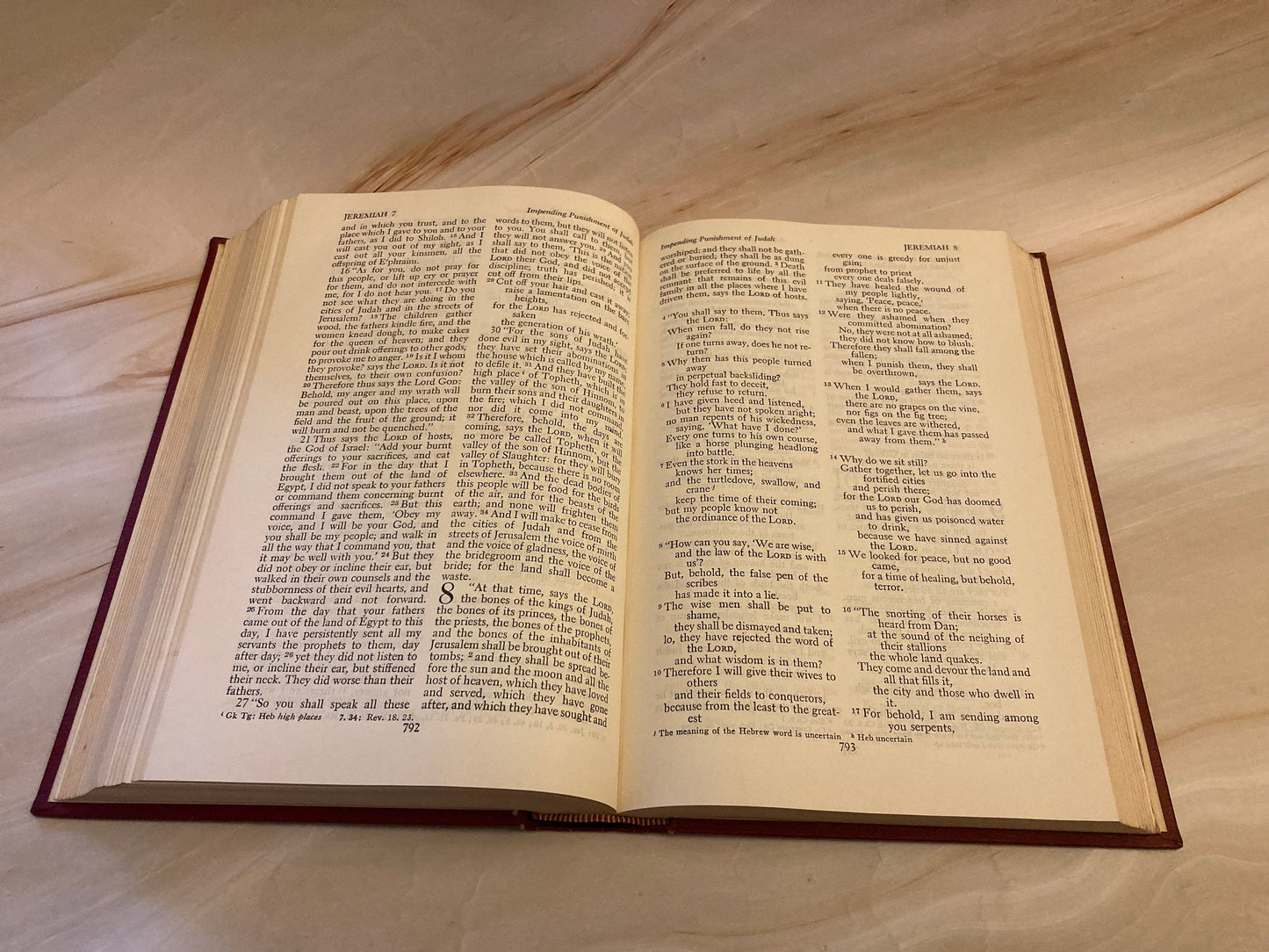 1953 Nelson Red Hardcover RSV The Holy Bible - (Ref x232)