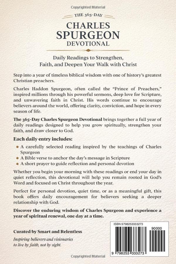 The 365-Day Charles Spurgeon Devotional Book | Daily Bible Readings, Prayers & Faith-Building Devotions