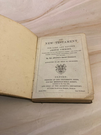 1877 Bible New Testament - Ref x309