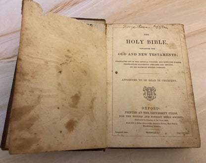 1800s Vintage Bible - Ref x296