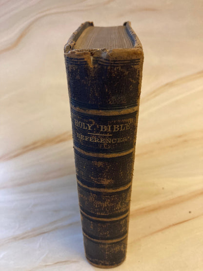 1876 Holy Bible References Oxford Vintage Bible - Ref x292