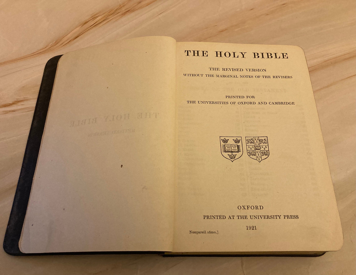 1921 Oxford Holy Bible Revised Version - Ref X285