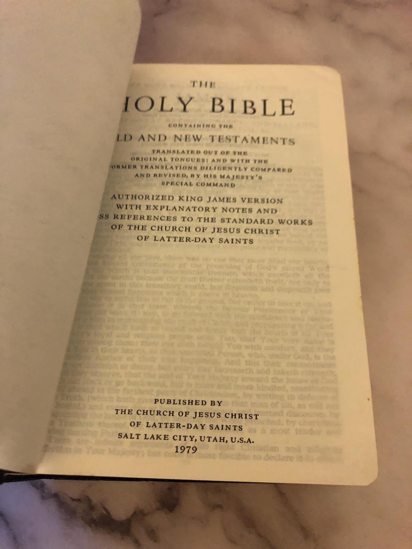 1979 Holy Bible KJV Latter-Day Saints - Ref x370