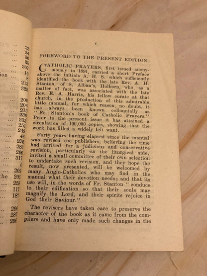 1936 Catholic Prayers book - (Ref x358)