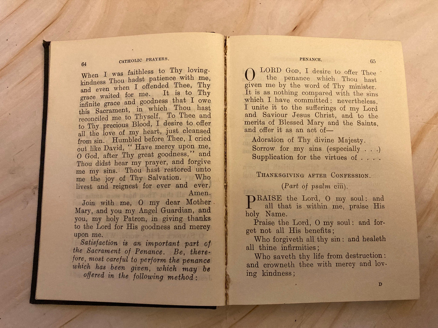 1936 Catholic Prayers book - (Ref x358)