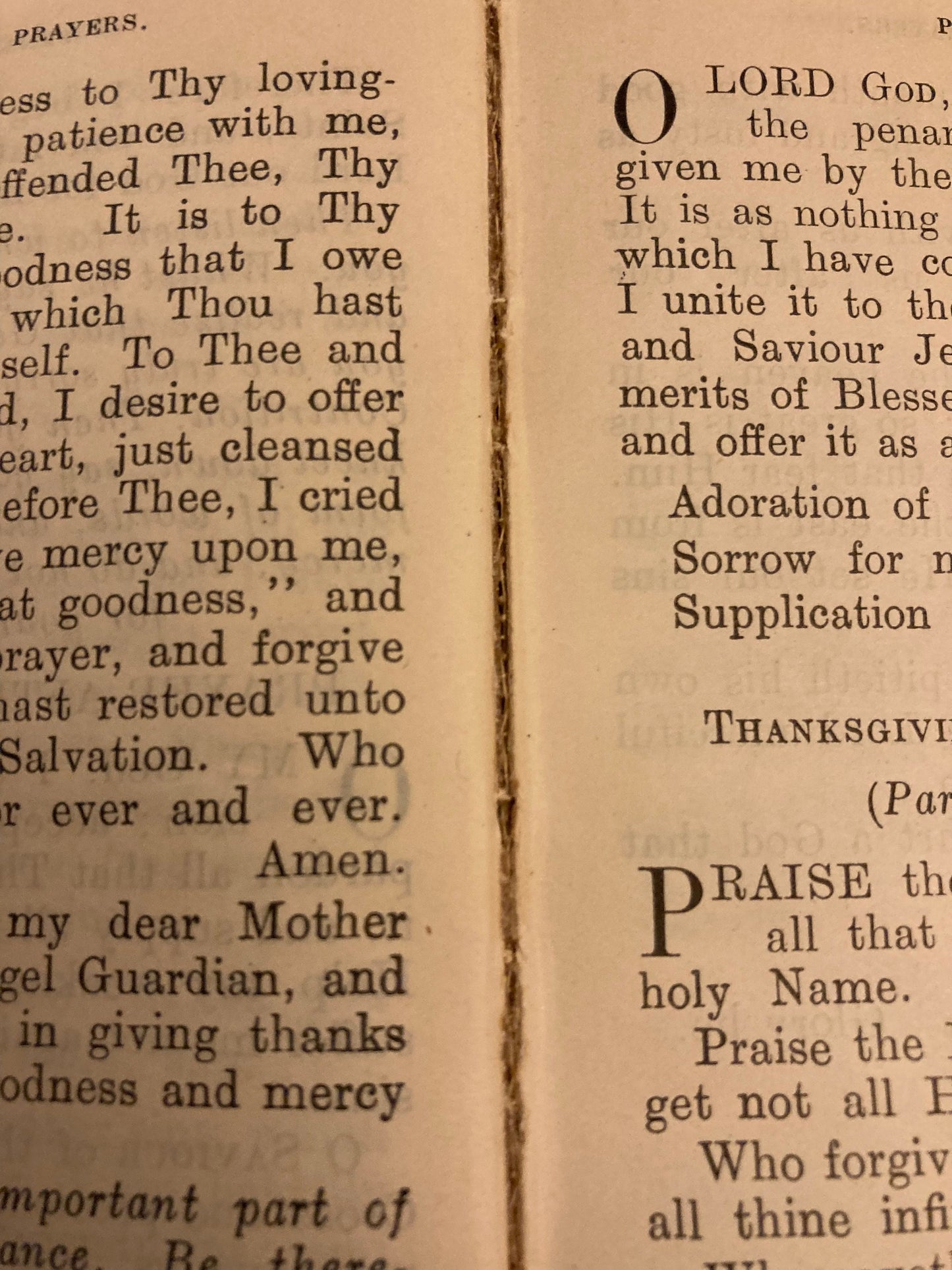 1936 Catholic Prayers book - (Ref x358)