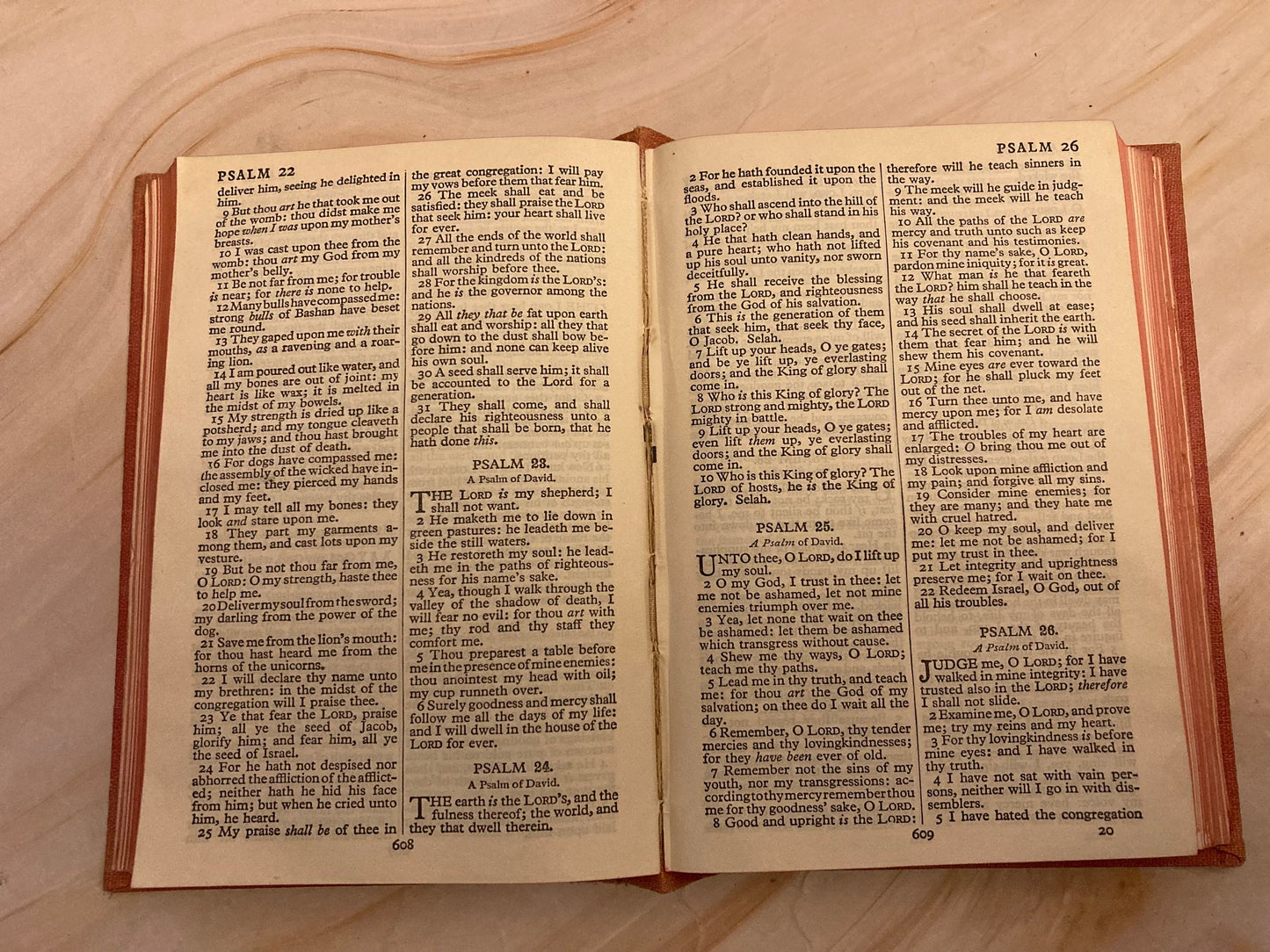 1937 Holy Bible Red Hardcover - (Ref x353)