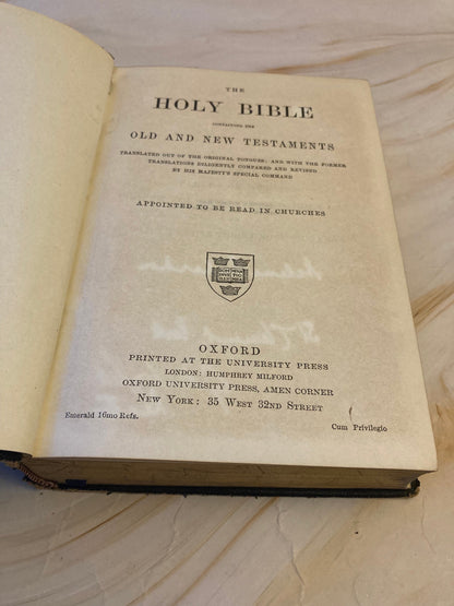 Holy Bible 1914 Phillip Lord Wharton - (Ref x336)