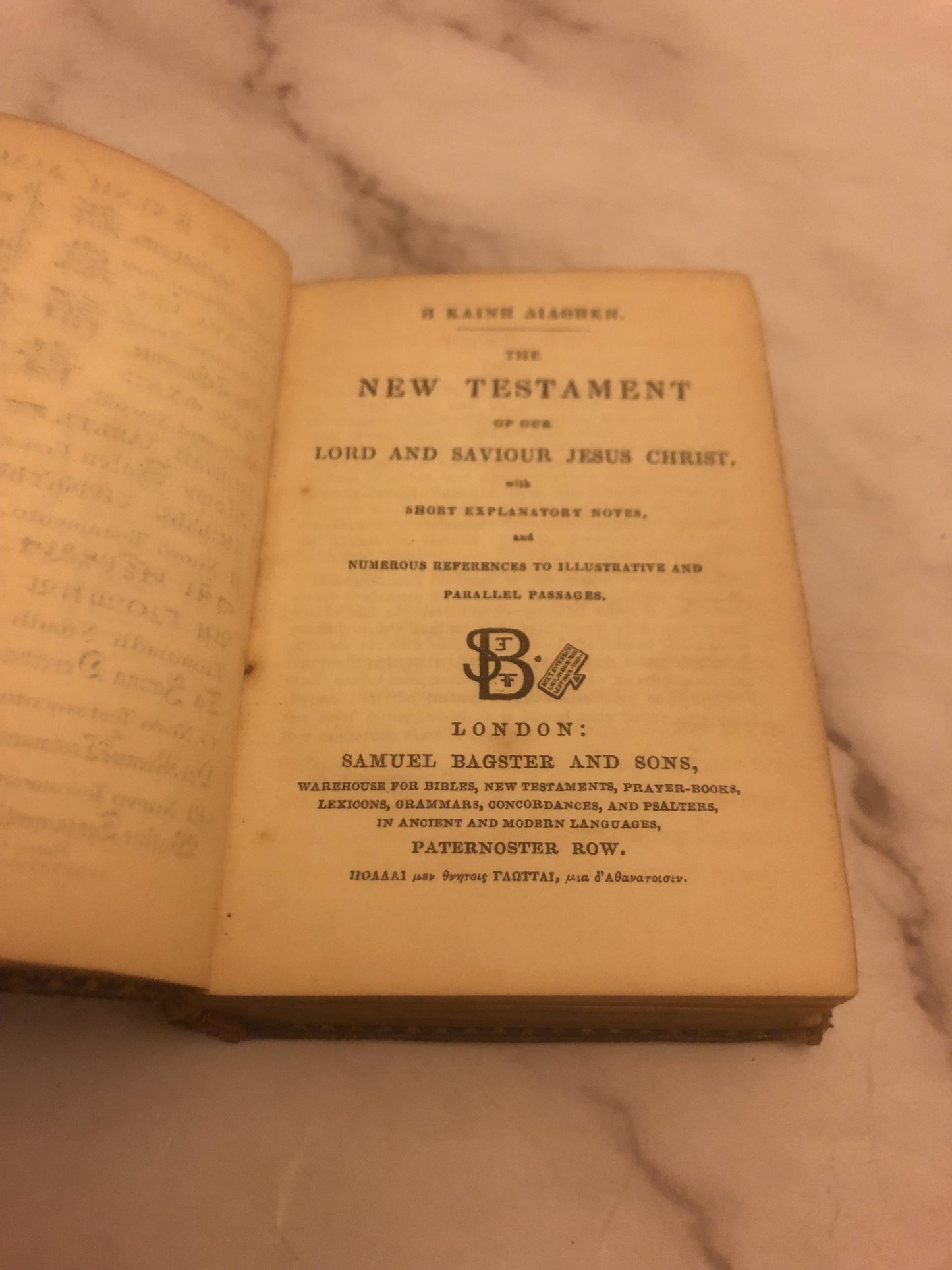 1859 Mini Vintage New Testament Bible - (Ref x468)