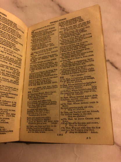 1920s Book of Common Prayer & Hymns Mini Pocket Prayer Book Antique Church Book - (Ref x452)