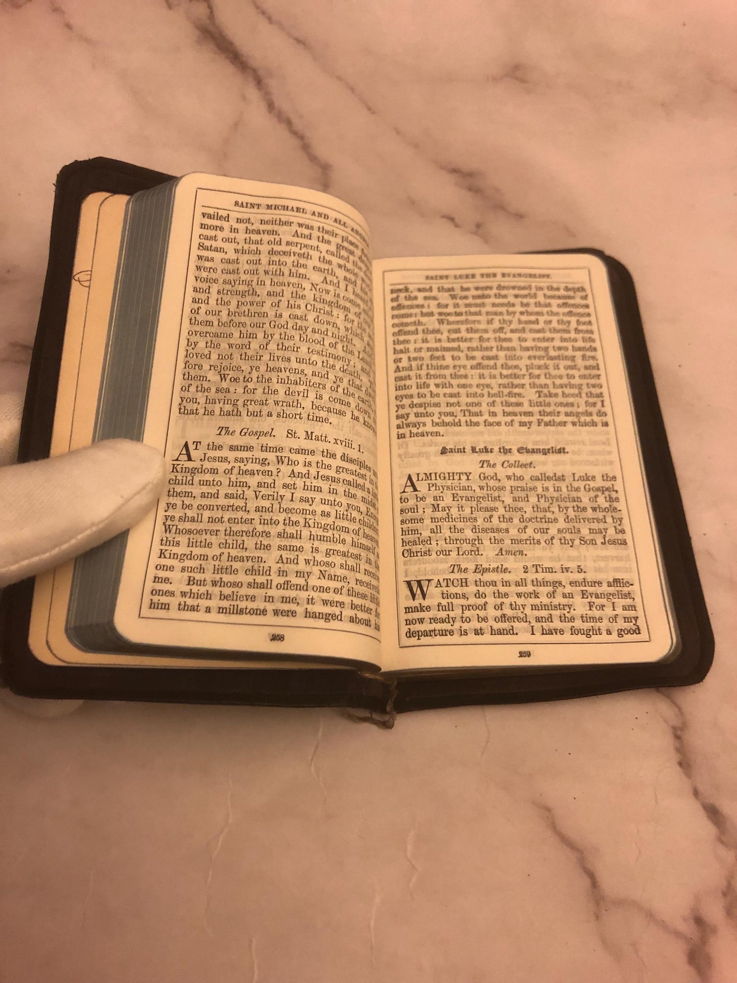 1920s Book of Common Prayer & Hymns Mini Pocket Prayer Book Antique Church Book - (Ref x453)