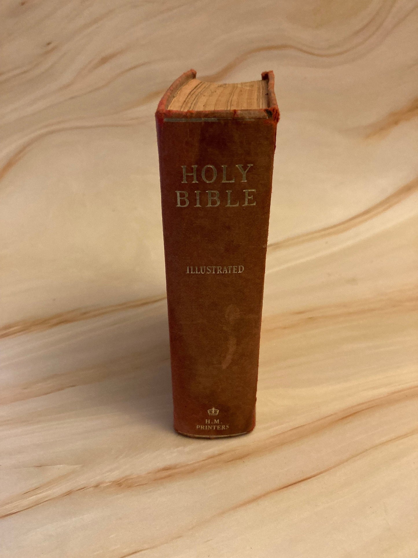 Vintage Illustrated Holy Bible – Hardback – Christian Gift Bible – Classic Edition - (Ref X115)