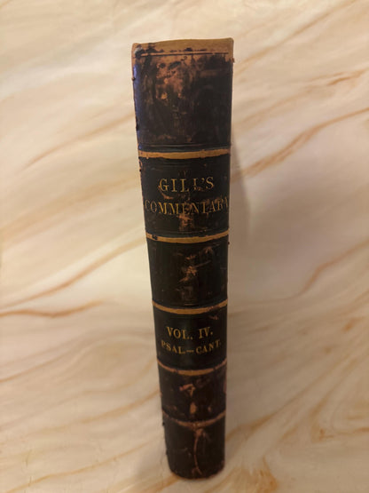 1810 John Gill Exposition of the Old Testament Vol IV Antique Bible Commentary - Ref X705